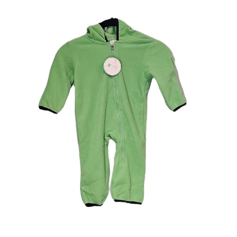 💚 FREE with any purchase ⭐️ Cuddle Club Green Dino Kids One Piece, Size 6-12M